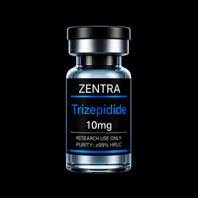 Tirzepatide 10mg research peptide vial - Zentra Labs