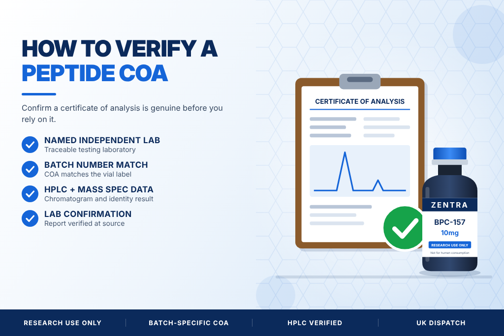 how to verify a peptide certificate
